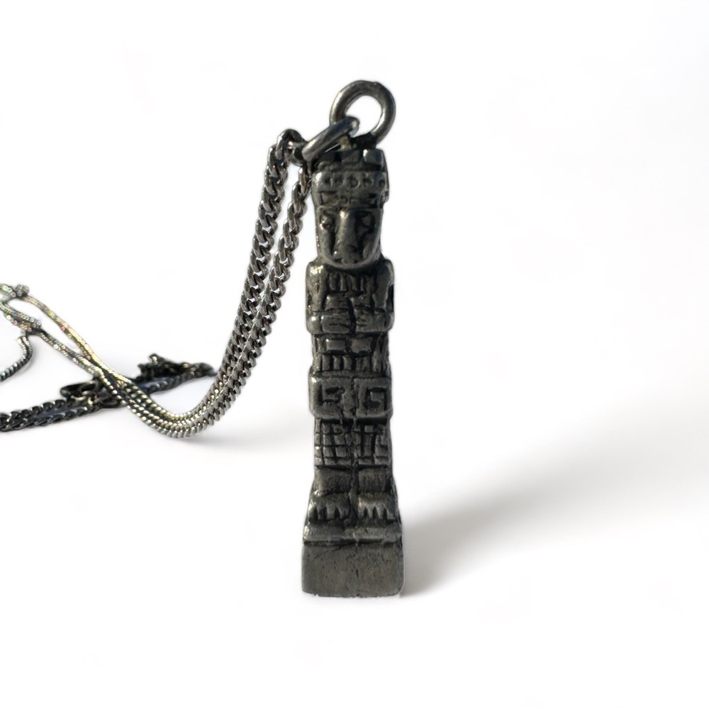 Graziella Laffi Peru 925 Sterling Silver Totem Necklace
